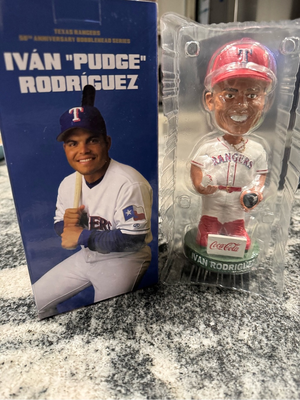 Ivan "Pudge" Rodriguez Texas Rangers Red/White Bobblehead - Collectible